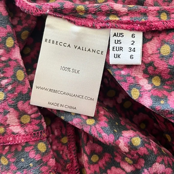 REBECCA VALLANCE Rosette Belted Floral-Print Silk Crepe De Chine Mini Dress - Picture 15 of 16